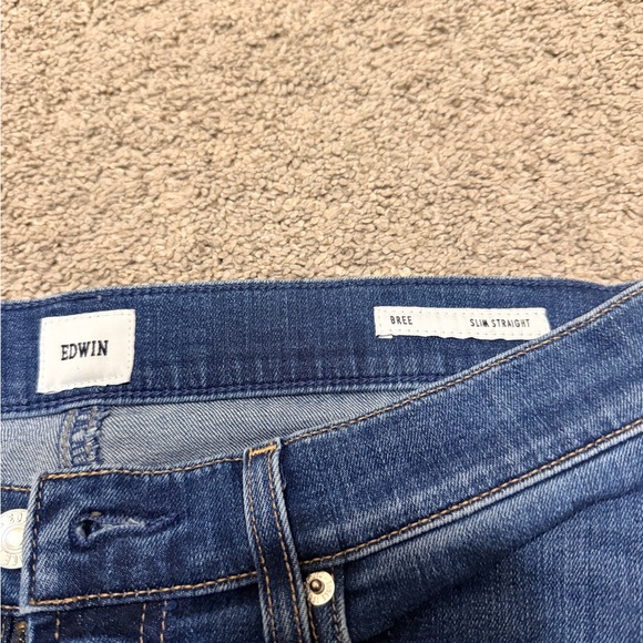 Edwin Women's Bree Slim Straight Leg Blue Jeans - Picture 5 of 8